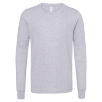 Bella + Canvas Youth Heather CVC Long Sleeve Tee, Athletic Heather, Front view
