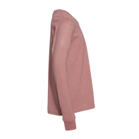 Bella + Canvas Youth Heather CVC Long Sleeve Tee, Heather Mauve, Right Sleeve view
