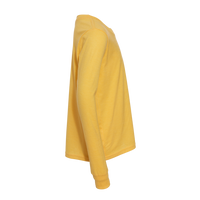 Bella + Canvas Youth Heather CVC Long Sleeve Tee, Heather Yellow Gold, Right Sleeve view