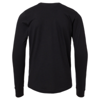 Bella + Canvas Youth Heather CVC Long Sleeve Tee, Solid Black Blend, Back view