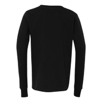 Bella + Canvas Youth Jersey Long Sleeve Tee, Black, Back view