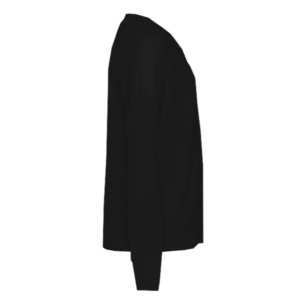 Bella + Canvas Youth Jersey Long Sleeve Tee, Black, Right Sleeve view