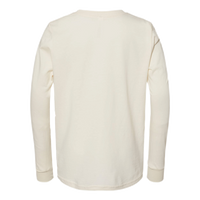 Bella + Canvas Youth Jersey Long Sleeve Tee, Natural, Back view