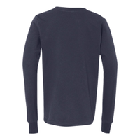 Bella + Canvas Youth Jersey Long Sleeve Tee, Navy, Back view
