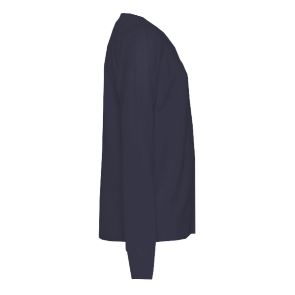 Bella + Canvas Youth Jersey Long Sleeve Tee, Navy, Right Sleeve view