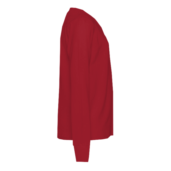 Bella + Canvas Youth Jersey Long Sleeve Tee, Red, Right Sleeve view