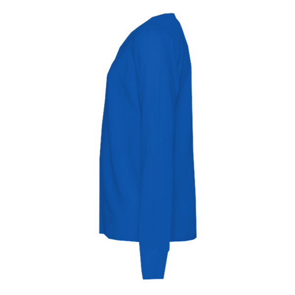 Bella + Canvas Youth Jersey Long Sleeve Tee, True Royal, Left Sleeve view