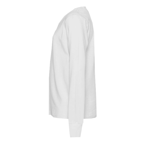 Bella + Canvas Youth Jersey Long Sleeve Tee, White, Left Sleeve view