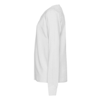 Bella + Canvas Youth Jersey Long Sleeve Tee, White, Left Sleeve view
