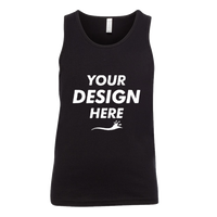 Bella + Canvas Youth Jersey Tank, Black, Front view, Mockup