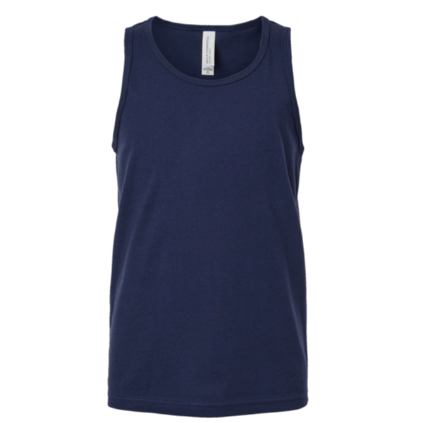Bella + Canvas Youth Jersey Tank, Navy, Front view