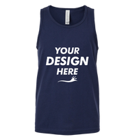 Bella + Canvas Youth Jersey Tank, Navy, Front view, Mockup