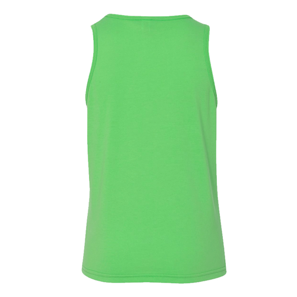 Bella + Canvas Youth Jersey Tank, Neon Green, Back view