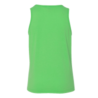 Bella + Canvas Youth Jersey Tank, Neon Green, Back view