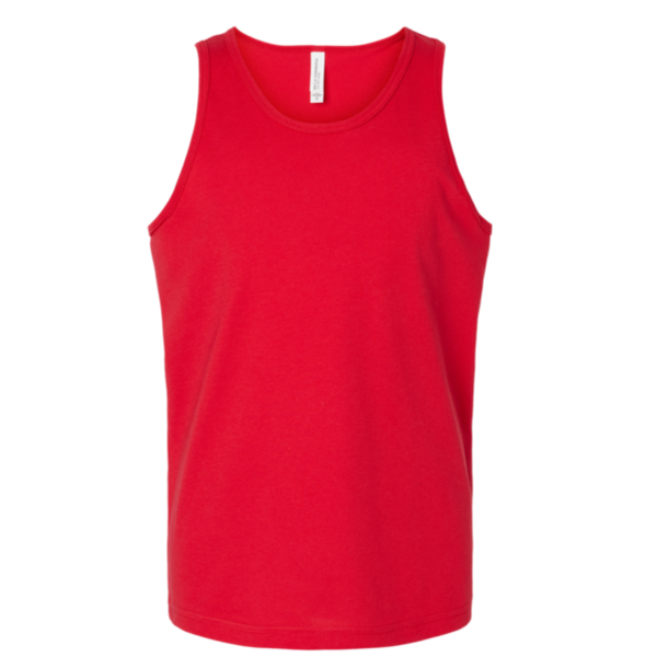 Bella + Canvas Youth Jersey Tank, Red, Front view