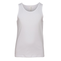 Bella + Canvas Youth Jersey Tank, White, Front view