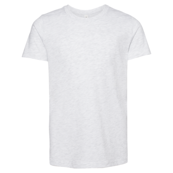 Bella + Canvas Youth Jersey Tee, Ash, Front view