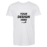 Bella + Canvas Youth Jersey Tee, Ash, Front view, Mockup