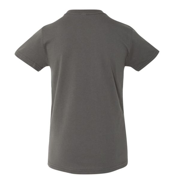 Bella + Canvas Youth Jersey Tee, Asphalt, Back view