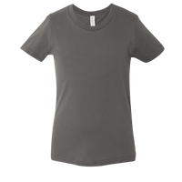 Bella + Canvas Youth Jersey Tee, Asphalt, Front view