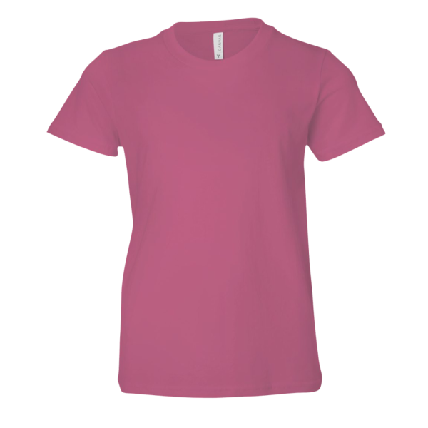 Bella + Canvas Youth Jersey Tee, Berry, Front view