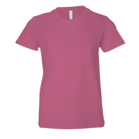 Bella + Canvas Youth Jersey Tee, Berry, Front view