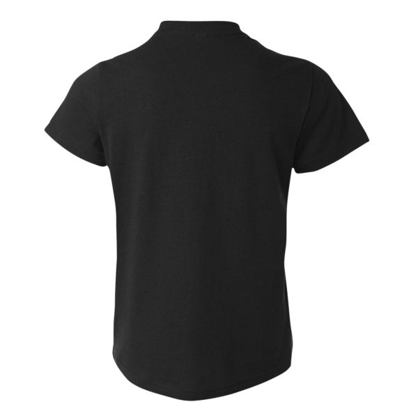 Bella + Canvas Youth Jersey Tee, Black, Back view