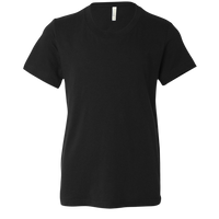 Bella + Canvas Youth Jersey Tee, Black, Front view