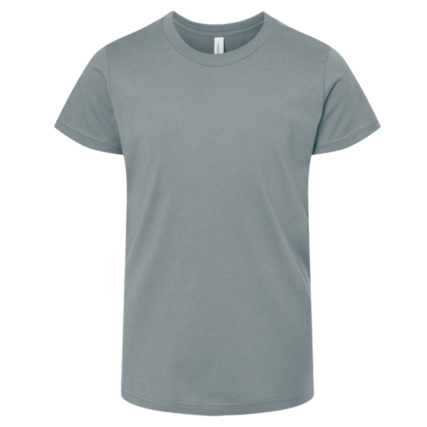 Bella + Canvas Youth Jersey Tee, Blue Storm, Front view