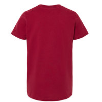 Bella + Canvas Youth Jersey Tee, Cardinal, Back view
