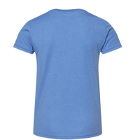 Bella + Canvas Youth Jersey Tee, Columbia Blue, Back view