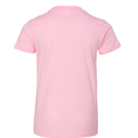 Bella + Canvas Youth Jersey Tee, Pink, Back view
