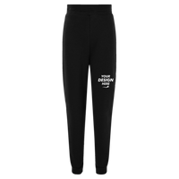 Bella + Canvas Youth Jogger Sweatpants, Black, Front view, Mockup