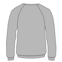 Bella + Canvas Youth Sponge Fleece Crewneck Sweatshirt, Athletic Heather, Back view
