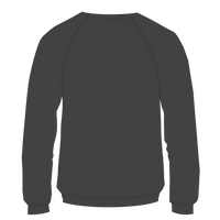 Bella + Canvas Youth Sponge Fleece Crewneck Sweatshirt, Dark Grey Heather, Back view