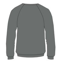 Bella + Canvas Youth Sponge Fleece Crewneck Sweatshirt, Deep Heather, Back view