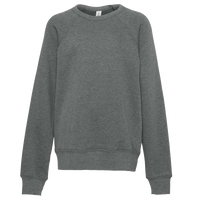 Bella + Canvas Youth Sponge Fleece Crewneck Sweatshirt, Deep Heather, Front view