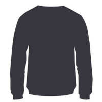 Bella + Canvas Youth Sponge Fleece Crewneck Sweatshirt, Heather Navy, Back view
