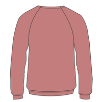 Bella + Canvas Youth Sponge Fleece Crewneck Sweatshirt, Mauve, Back view