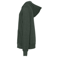 Bella + Canvas Youth Sponge Fleece Full-Zip Hoodie Sweatshirt, Heather Forest, Left Sleeve view