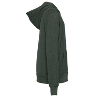 Bella + Canvas Youth Sponge Fleece Full-Zip Hoodie Sweatshirt, Heather Forest, Right Sleeve view
