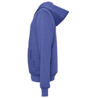 Bella + Canvas Youth Sponge Fleece Full-Zip Hoodie Sweatshirt, Heather True Royal, Left Sleeve view