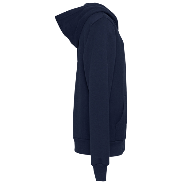 Bella + Canvas Youth Sponge Fleece Full-Zip Hoodie Sweatshirt, Navy, Right Sleeve view