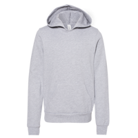 Bella + Canvas Youth Sponge Fleece Hoodie Sweatshirt, Athletic Heather, Front view