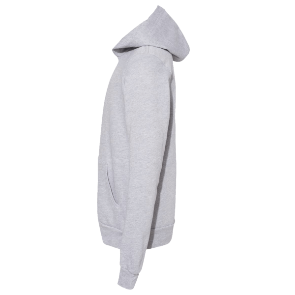 Bella + Canvas Youth Sponge Fleece Hoodie Sweatshirt, Athletic Heather, Left Sleeve view