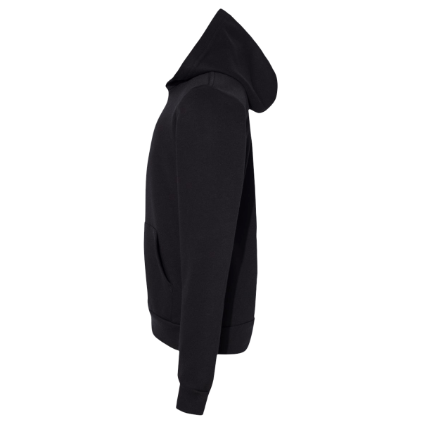Bella + Canvas Youth Sponge Fleece Hoodie Sweatshirt, Black, Left Sleeve view