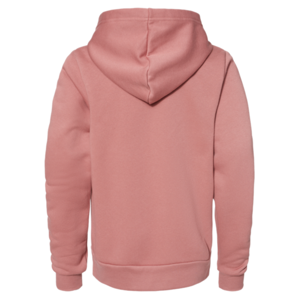 Bella + Canvas Youth Sponge Fleece Hoodie Sweatshirt, Mauve, Back view