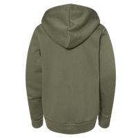 Bella + Canvas Youth Sponge Fleece Hoodie Sweatshirt, Military Green, Back view