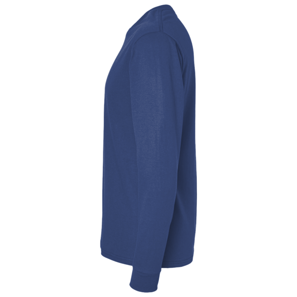 Bella + Canvas Youth Triblend Long Sleeve Tee, Navy Triblend, Left Sleeve view