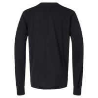 Bella + Canvas Youth Triblend Long Sleeve Tee, Solid Black Triblend, Back view